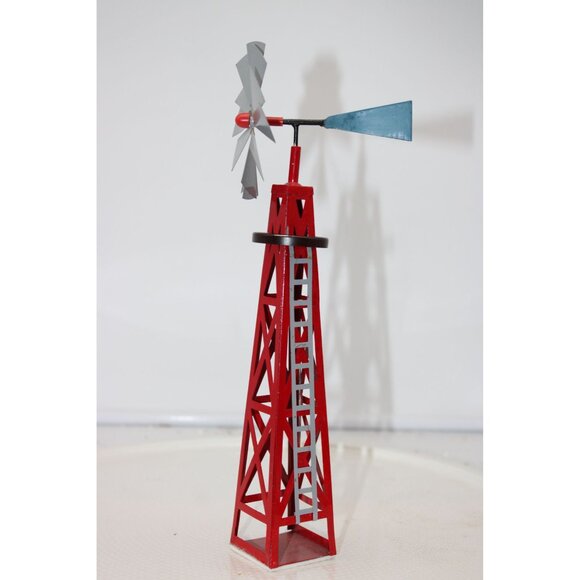 Lemax Village Accessory - Red Windmill, metal - Picture 2 of 5